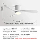 Modern black and wood 46in led ceiling fan for bedrooms