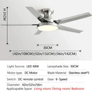 Modern black and wood ceiling fan light living room chandelier