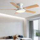 Modern black and wood ceiling fan light living room chandelier