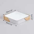 Modern black and wood led ceiling light for bedroom