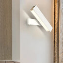 Modern black and wood rotatable led sconce lamp for bedroom