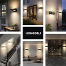 Modern black angular metal ip65 outdoor wall lamp for villa porch