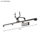 Modern black antler accent led wall lamp bathroom vanity light