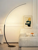 Modern black arc rgb led floor lamp for living room decor