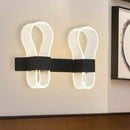 Modern black arc ring sconce wall lamp bedroom led light