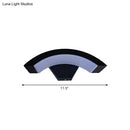 Modern black arc wall sconce bedroom integrated led light