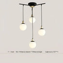 Modern black art glass ball molecule chandelier – living room light