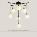 Modern black art glass ball molecule chandelier – living room light