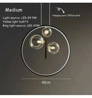 Modern black ball bubble led chandelier for dining room