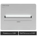 Modern black bar linear wall light for living room ambient lighting