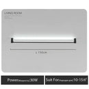 Modern black bar linear wall light for living room ambient lighting