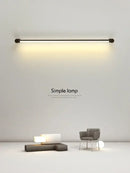 Modern black bar linear wall light for living room ambient lighting