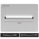 Modern black bar linear wall light for living room ambient lighting