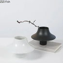 DecorBites™ Ceramic Vase: Elegant Flower Arrangement for Desktop Decor Aesthetic