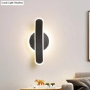 Modern black bend led wall mounted lamp bedroom white & warm light
