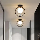 Modern black bird ceiling light fixture for corridor entrance