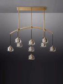 Modern black brass american series crystal led chandelier dining room