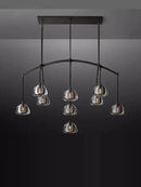 Modern black brass american series crystal led chandelier dining room