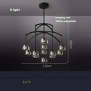 Modern black brass american series crystal led chandelier dining room