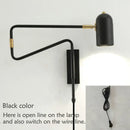 Modern black & brass decorbites adjustable long-arm wall lamp bedroom