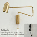 Modern black & brass decorbites adjustable long-arm wall lamp bedroom