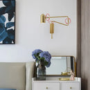 Modern black & brass decorbites adjustable long-arm wall lamp bedroom