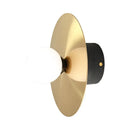 Modern black & brass glass ball light fixture bedroom wall sconce