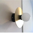 Modern black & brass golden glass ball wall sconce bedroom light