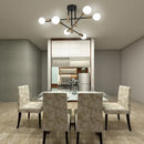 Modern black & brass industrial chandelier living room led lamp