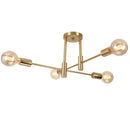 Modern black & brass industrial chandelier living room led lamp