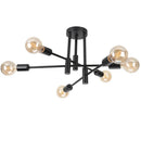 Modern black & brass industrial sputnik chandelier kitchen light