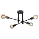 Modern black & brass industrial sputnik chandelier kitchen light