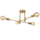 Modern black & brass industrial sputnik chandelier kitchen light