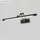 Modern black & brass led vanity light for bathroom mirror cabinet