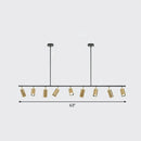 DecorBites™ Gold Metal Island Ceiling Light - Postmodern Electroplated Tube Spotlight for Dining Room