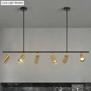 DecorBites™ Gold Metal Island Ceiling Light - Postmodern Electroplated Tube Spotlight for Dining Room