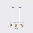 DecorBites™ Gold Metal Island Ceiling Light - Postmodern Electroplated Tube Spotlight for Dining Room