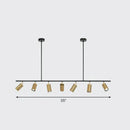 DecorBites™ Gold Metal Island Ceiling Light - Postmodern Electroplated Tube Spotlight for Dining Room