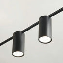 Modern black & brass minimalist dining room linear pendant light