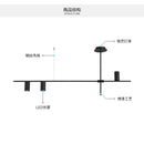 Modern black & brass minimalist dining room linear pendant light