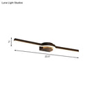 DecorBites™ Contemporary LED Vanity Light in Black and White/Warm Light - 16"/23.5" Slim Line Acrylic Wall Sconce