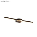 DecorBites™ Contemporary LED Vanity Light in Black and White/Warm Light - 16"/23.5" Slim Line Acrylic Wall Sconce