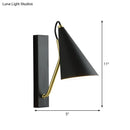 Modern black & brass tapered wall sconce dining room 110v-120v light