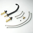 Modern black brass waterfall faucet bathroom double handle tap