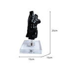 Modern black brokeback male nude resin sculpture living room decor