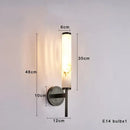 Modern black bronze alabaster wall lights living room sconce