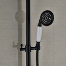 Modern black bronze & white shower faucet set bathroom rainfall column