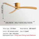 Modern black & brown low profile ceiling fan bedroom with remote