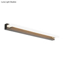 Modern black & brushed brass led bathroom light warm white light