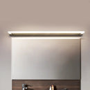 Modern black & brushed brass led bathroom light warm white light